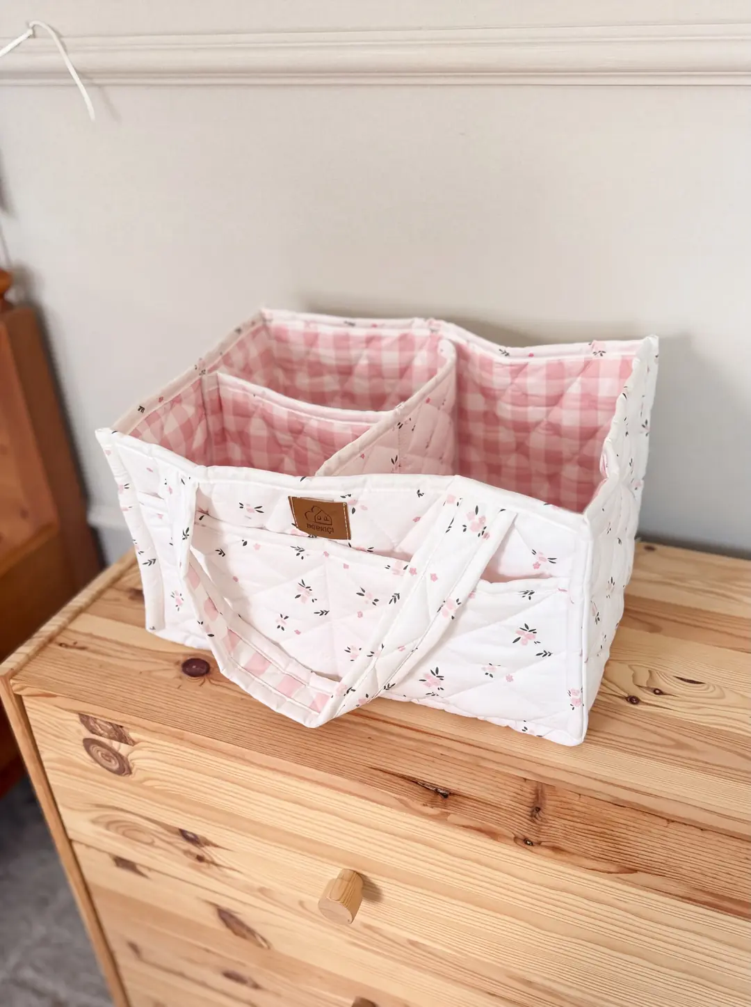 Bölmeli Sepet Organizer Blush Garden