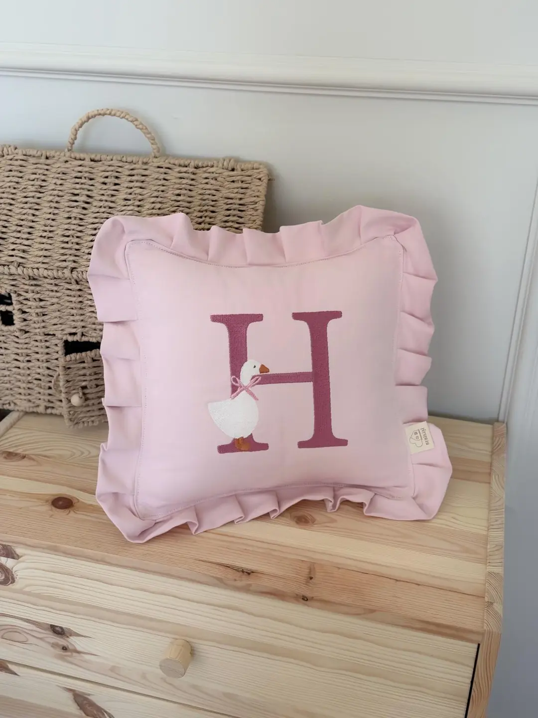 HARF YASTIK TEKLİ  ÖRDEK BLUSH GARDEN