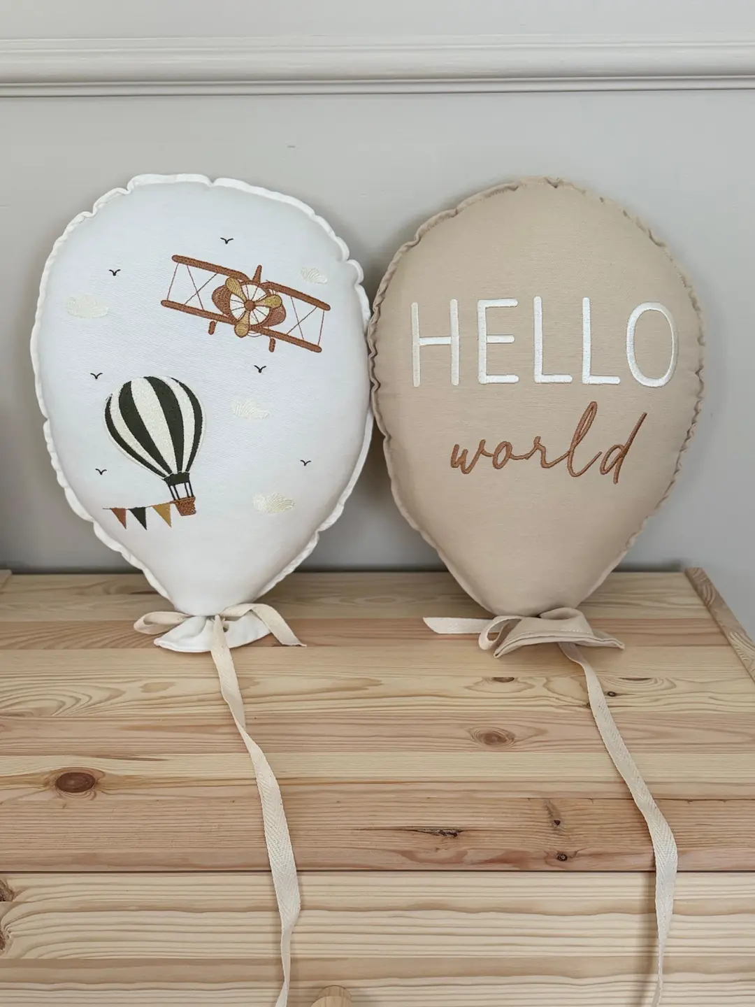 NAKIŞ BALON İSME ÖZEL 2'Lİ KAPADOKYA BEJ HAKİ