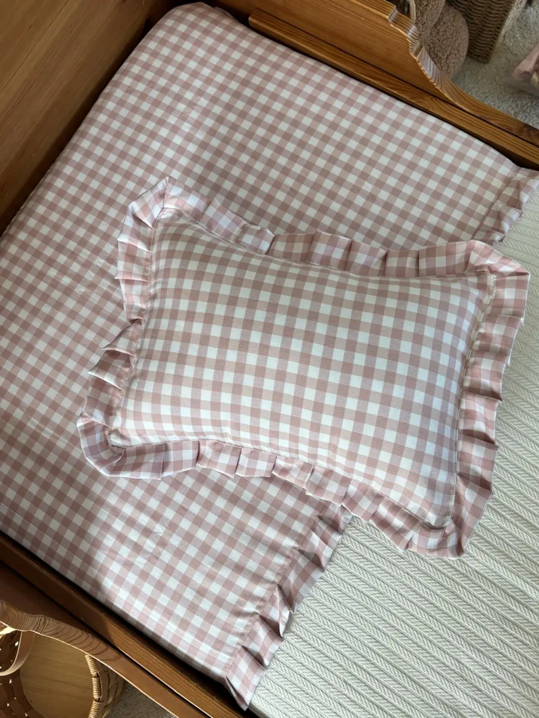 YASTIK KILIFLI 3'LÜ PİKE TAKIMI PUDRA GÜLKURUSU BLUSH GARDEN 3