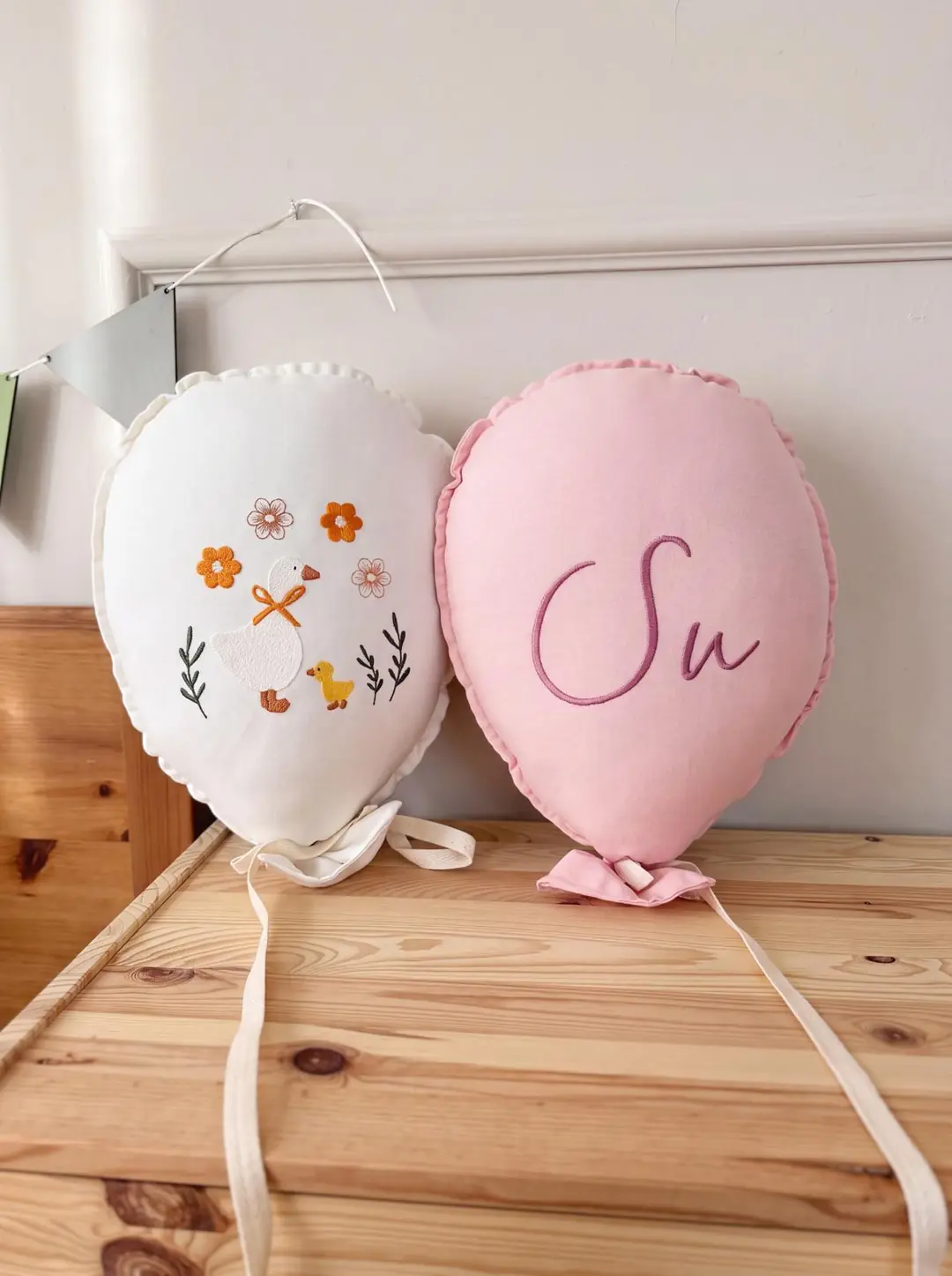NAKIŞ BALON İSME ÖZEL 2'Lİ ÖRDEK CANLI PEMBE- TURUNCU