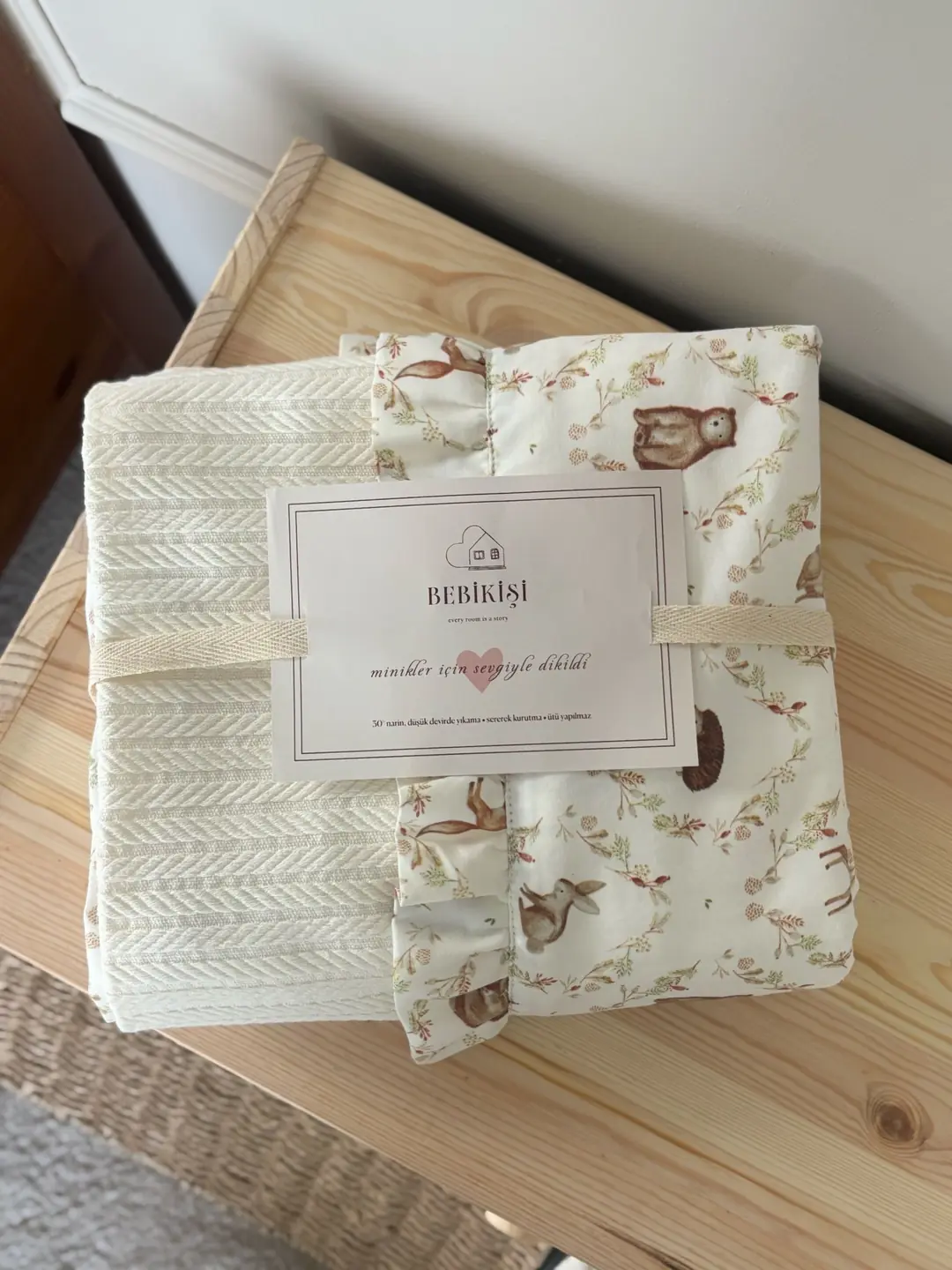 YASTIK KILIFLI PİKE TAKIMI WOODLAND 3