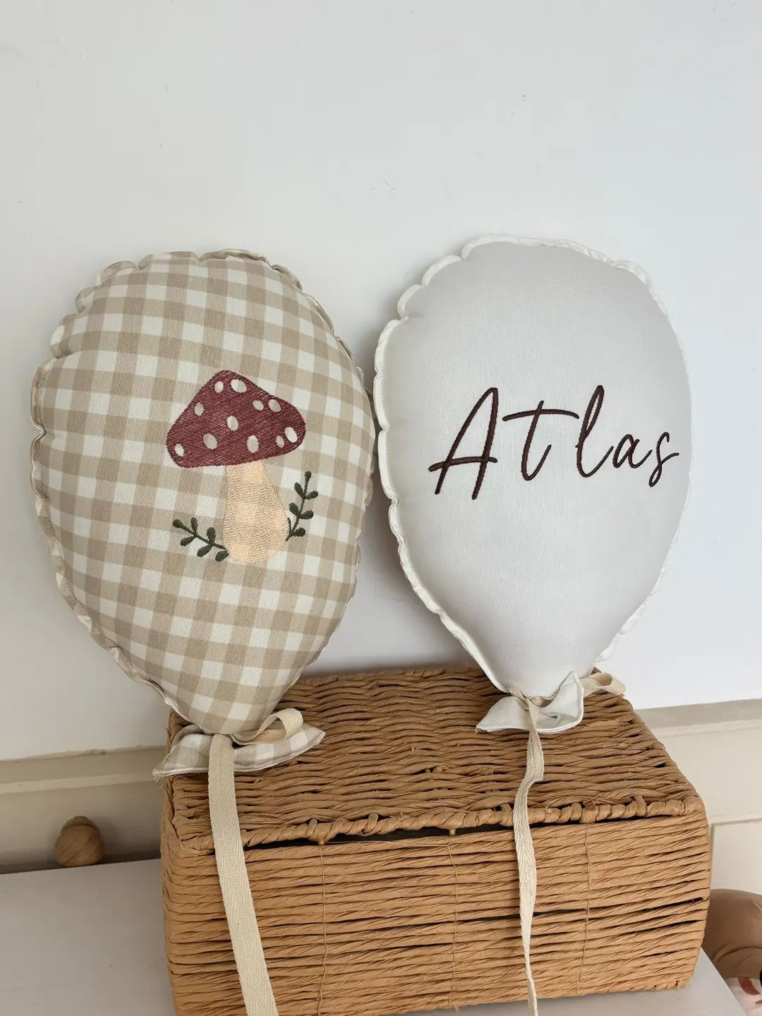 NAKIŞ BALON İSME ÖZEL 2'Lİ MUSHROOM - EKRU BEJ PÖTİKARE